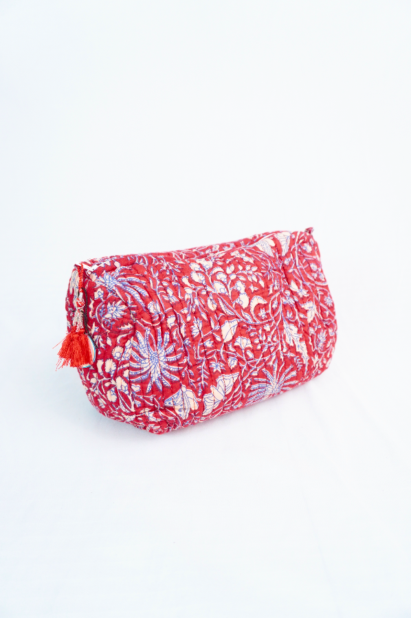 Cosmetiquera Block Printed x3