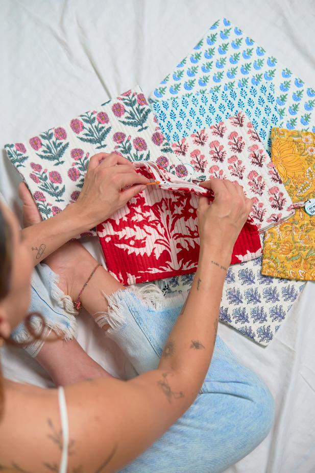 Sobre Algodón Block Printed