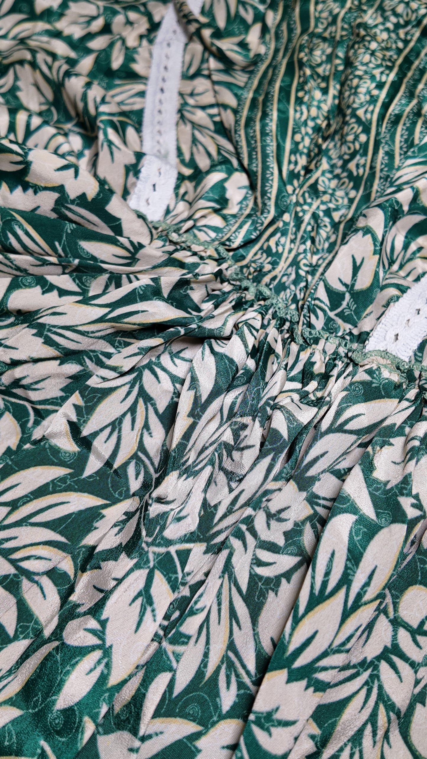 Vestido Corto Boleros Verde/Blanco