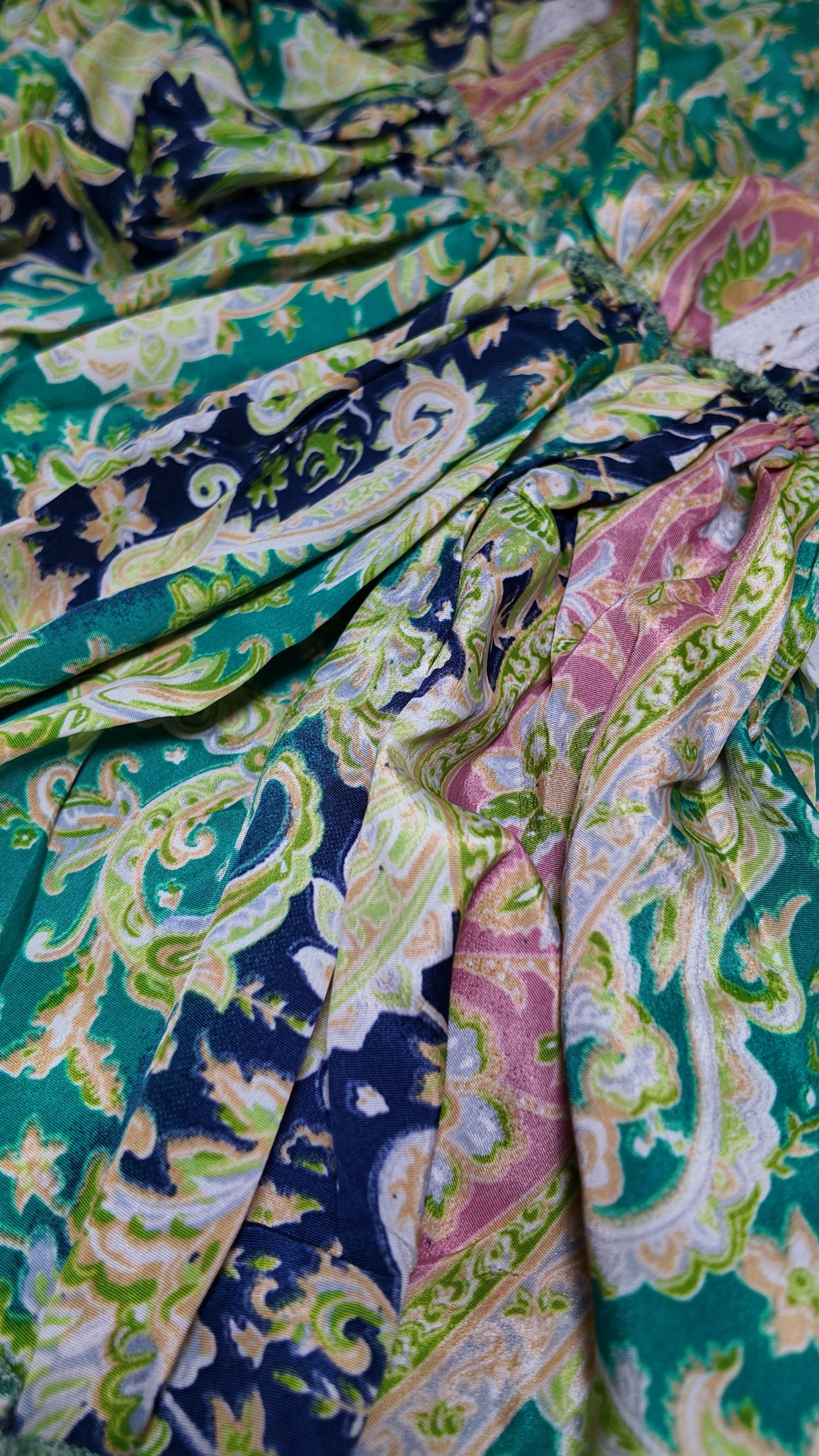 Vestido Corto Boleros Verde/Azul