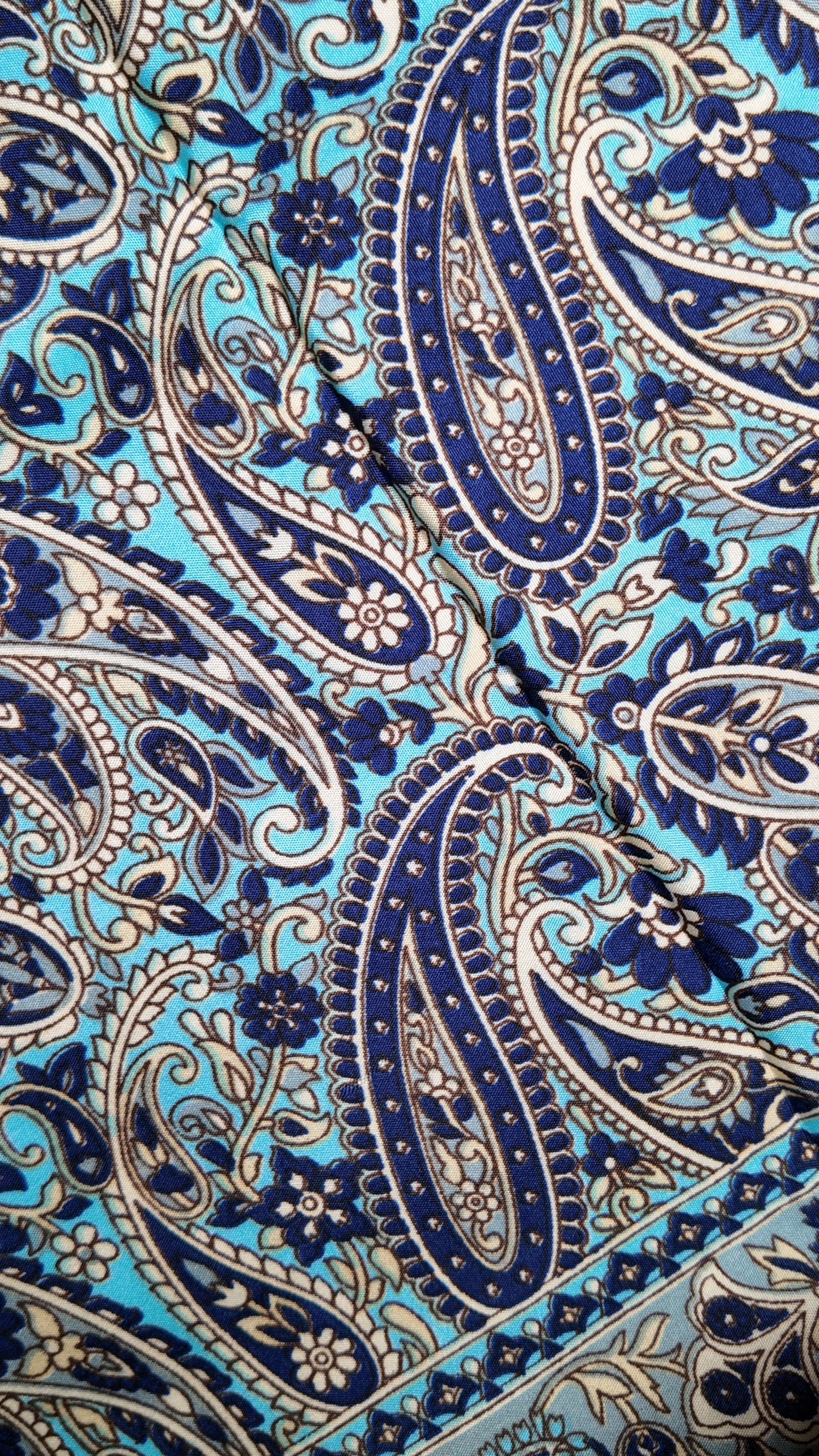 Pantalón Falda Seda Azul Aguamarina/Azul