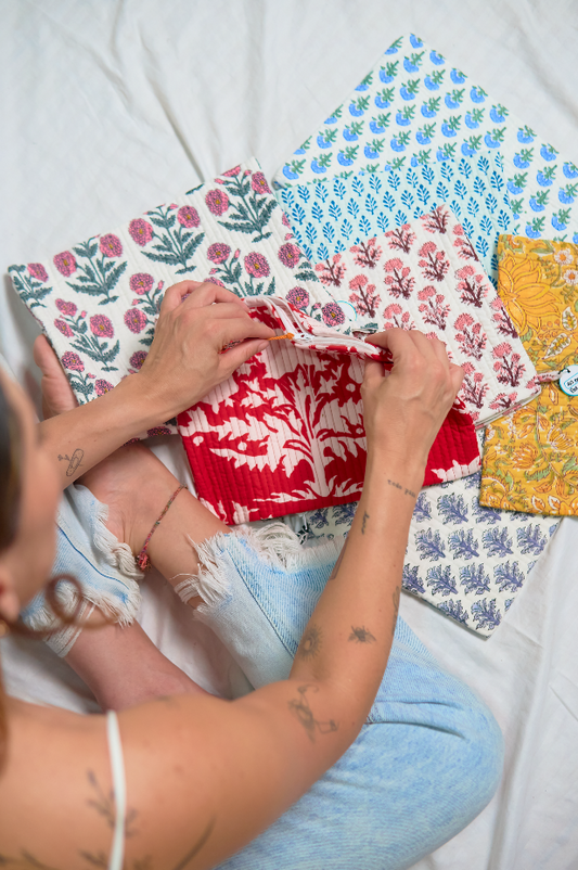 Sobre Algodón Block Printed