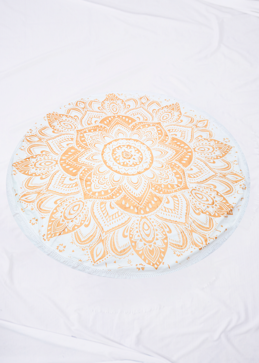 Mandala Redonda Dorada