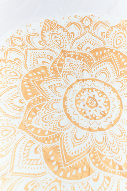 Mandala Redonda Dorada