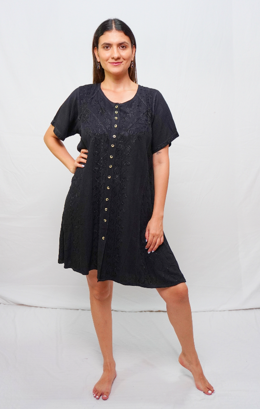 Vestido Corto Barroco Manga