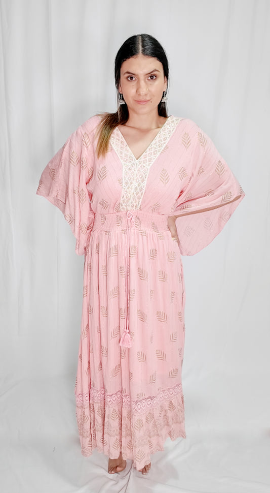 Vestido Boleros Rayón Rosado
