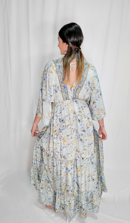 Vestido High Low Azul Claro