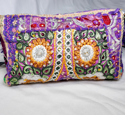 Bolso Cruzado Bordado Morado