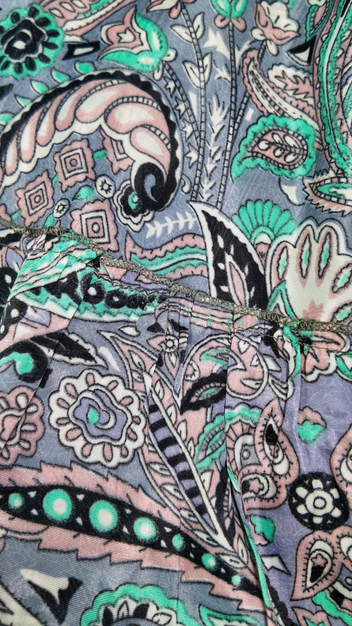 Vestido Largo Boleros Escote Profundo Azul/Verde Pastel