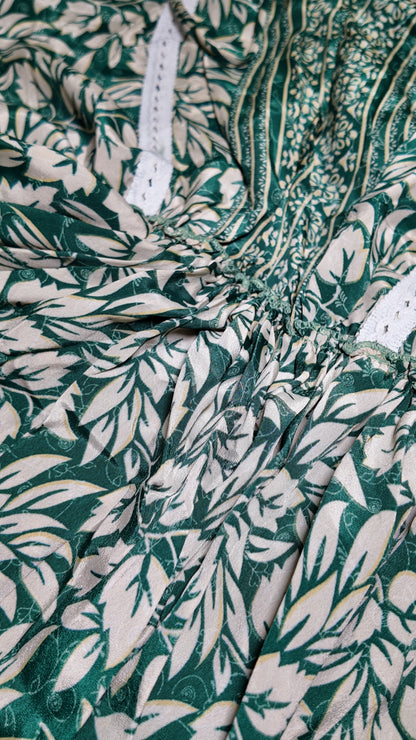 Vestido Corto Boleros Verde/Blanco