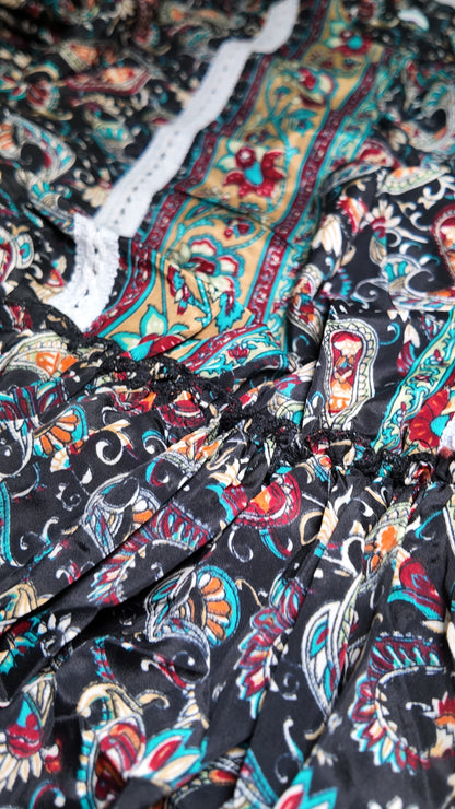 Vestido Corto Boleros Negro Multicolor