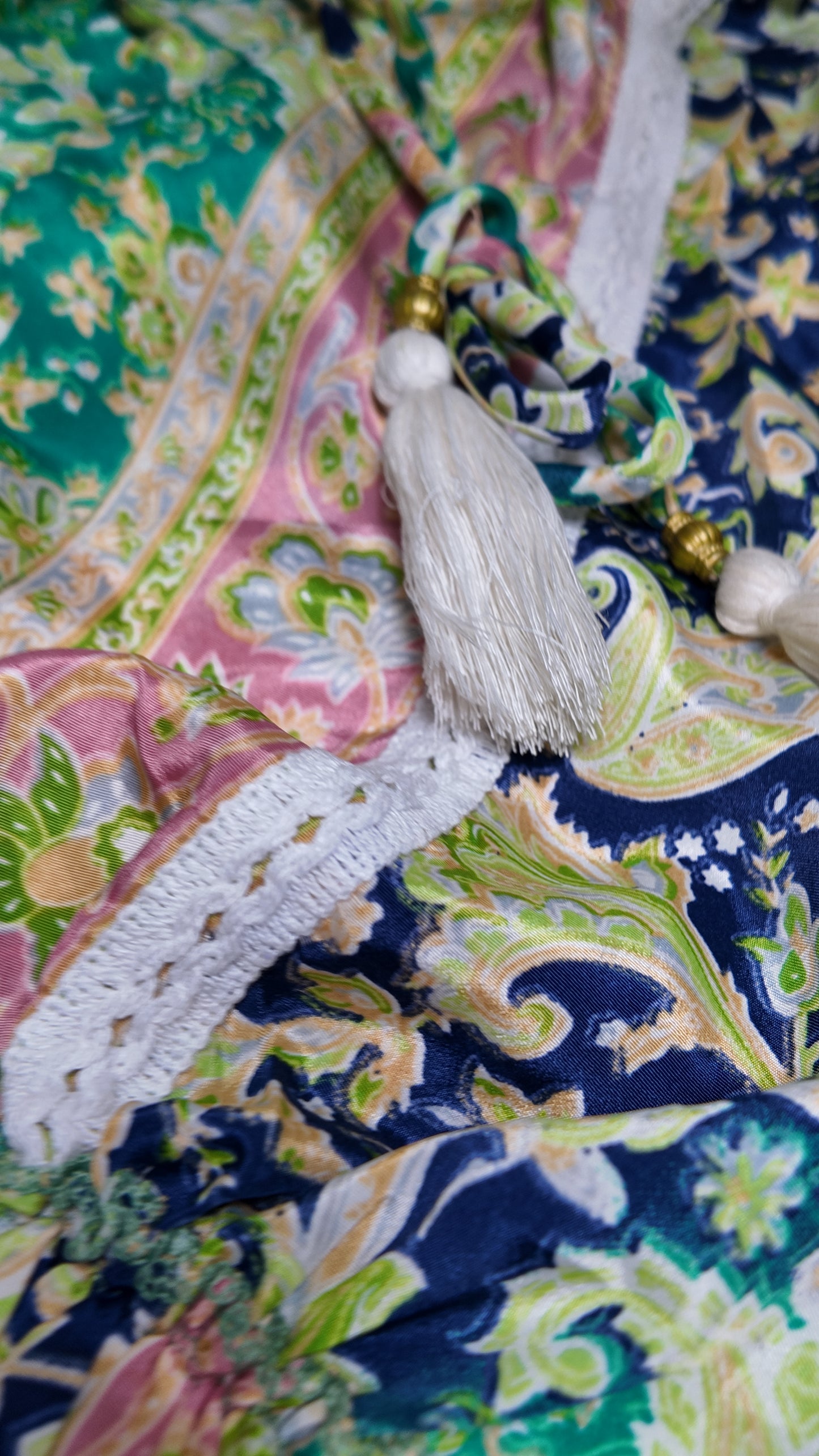 Vestido Corto Boleros Verde/Azul